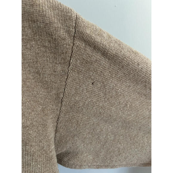 ADAY Camel Brown Recycled Cashmere Wool Minimalist Sweater, Size Medium - Picture 2 of 5